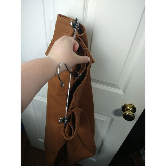 Ava & Viv Woman 30W Chino Flat Front Brown Casual Pants Travel Office Pocket - Picture 10 of 11